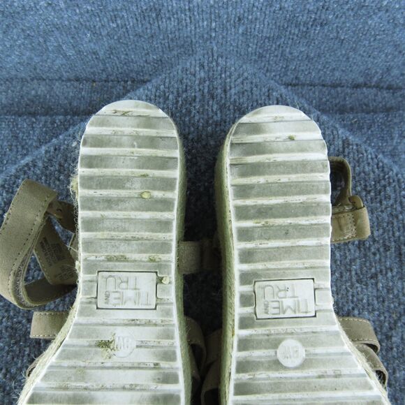 Time And Tru‎ Women Strappy Sandal Shoes Size 8 Medium Brown Synthetic - Picture 9 of 10